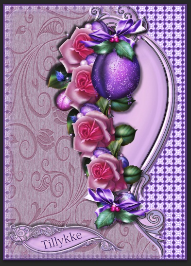 Christmas Plum Roses Over the Edge by Gitte Jensen