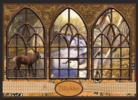 Autumn Windows Card Front by Gitte Jensen