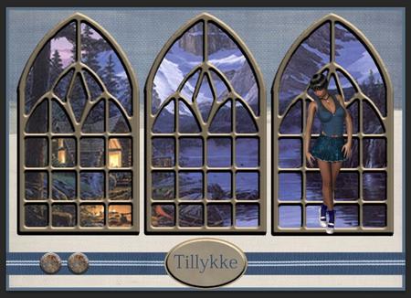 Mountain Windows Card Front by Gitte Jensen