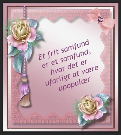 Incert , Pink with Roses  by Gitte Jensen