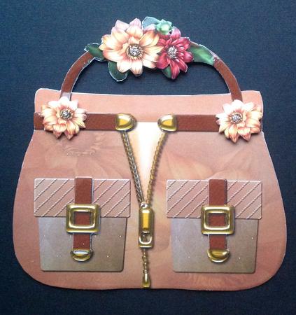 Darling Dahlia Handbag Shaped Card Mini Kit Plus Gift Card by Gitte Jensen