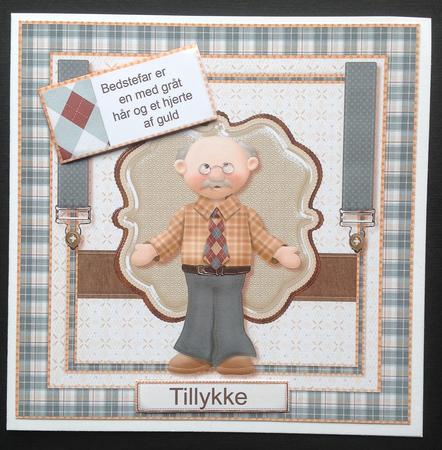 Male Card Topper "grandfather" by Gitte Jensen