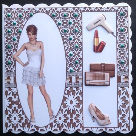 10 x A4 Flowers and Lace Backgroundpaper 115 by Gitte Jensen