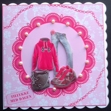 8" x 8" Cherry Blossom Lace Set 1 Backing Papers by Gitte Jensen