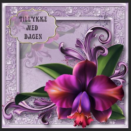 Gorgeous Romantic Orchid 8x8 Quick Topper by Gitte Jensen