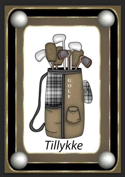 Golf Anyone? Card Topper 1 by Gitte Jensen