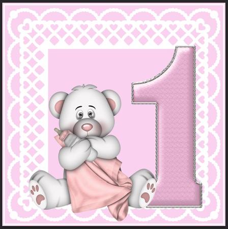 Baby Pink Numbers 0-9 by Gitte Jensen