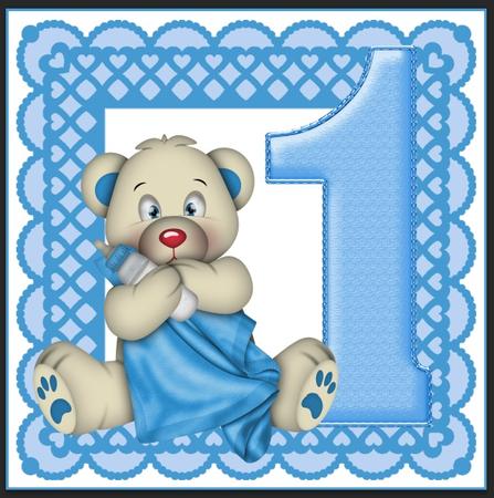 Baby Blue Numbers 0-9 by Gitte Jensen