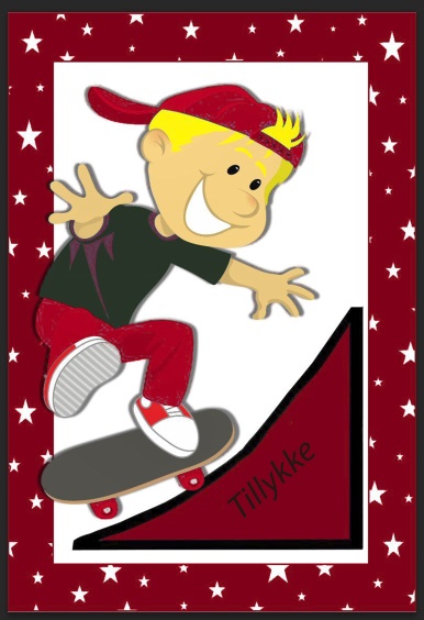 I Just Love Going Out and Skateboarding Boy in Red! by Gitte Jensen