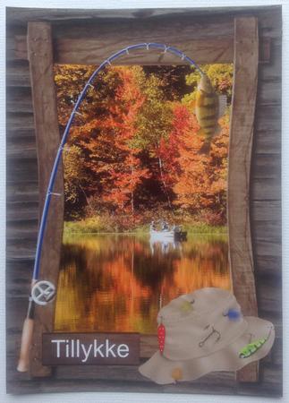 Log Cabin Adventure - Fishing Card by Gitte Jensen