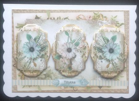 Mixed Daisy Panel Card and Toppers by Gitte Jensen