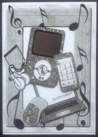 Silver Laptop with Matching Mp3 Player and Mobile Phone by Gitte Jensen