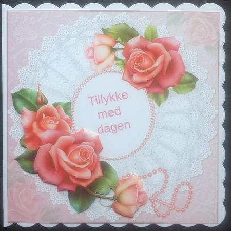 8x8 Roses Pearls and Lace Mini Kit by Gitte Jensen