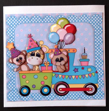 Animal Fun Train Boys 8x8 by Gitte Jensen