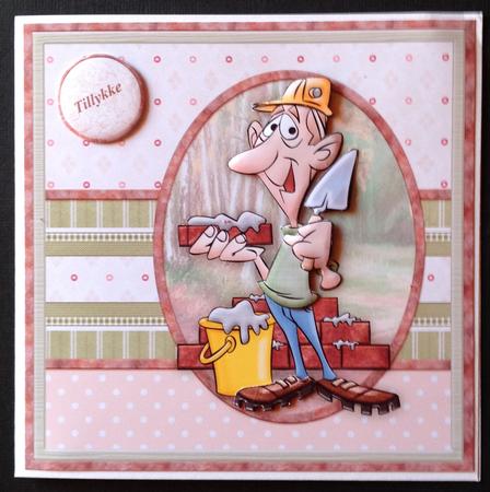 Builder Brickin' It Step by Step Decoupage Sheet by Gitte Jensen