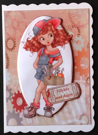Sweetest Tomboy Teen Quick Card by Gitte Jensen