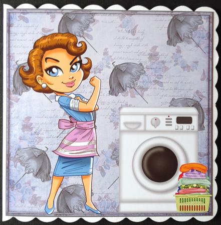Blue Parasol 8x8 Backing Paper by Gitte Jensen