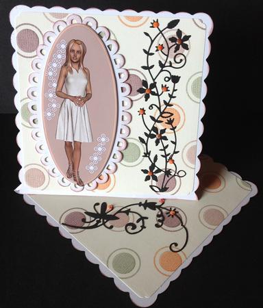 15 x A4 Backgroundpaper Dots & Squares 129 by Gitte Jensen