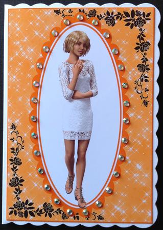 Orange Sparkle Backing Paper. by Gitte Jensen