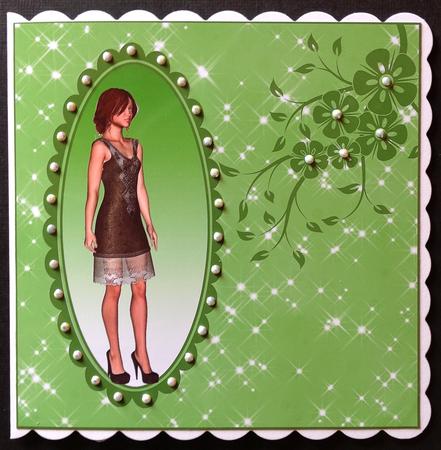 Green Sparkle Backing Paper. by Gitte Jensen
