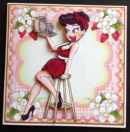 Retro Selfie Card Topper by Gitte Jensen