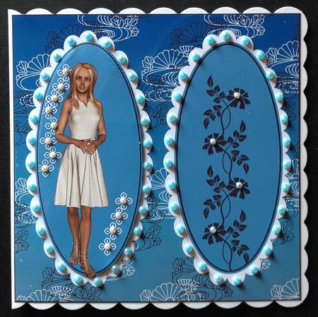 Blue White and Black Background by Gitte Jensen
