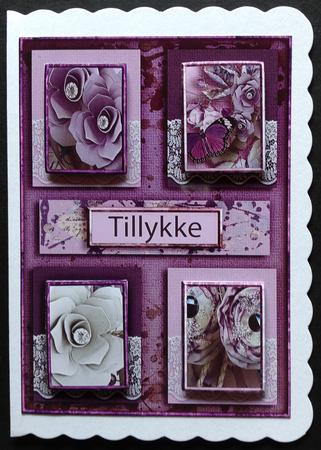 Cardtopper with Inlet All About Flowers 265 by Gitte Jensen