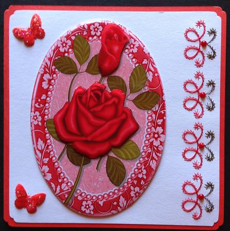 Beautiful Red Rose Topper by Gitte Jensen