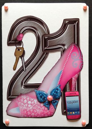 21st Birthday Female with a Pink Shoe by Gitte Jensen