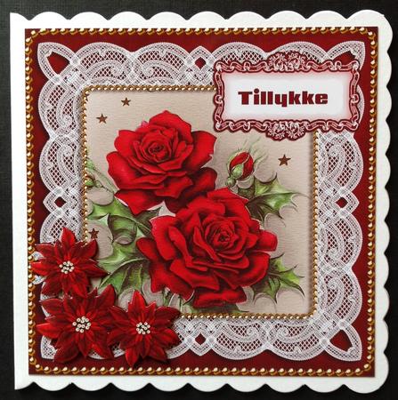 Christmas Roses My Daughter 8in Sentiment Topper by Gitte Jensen