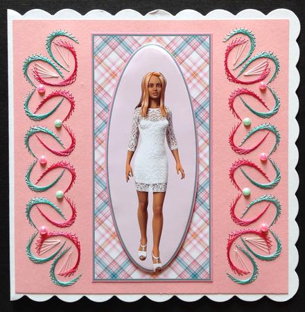 Plaid - Celebration Girl Pyramid Topper by Gitte Jensen