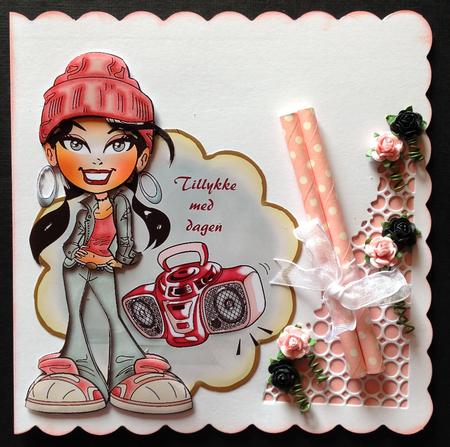 Boogie!! Shaped Card Topper Kit by Gitte Jensen
