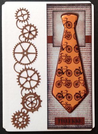 Large Dl Male Card Vintage Tie by Gitte Jensen