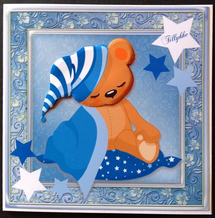 Gorgeous Sleepy Boy Bear 8x8 by Gitte Jensen