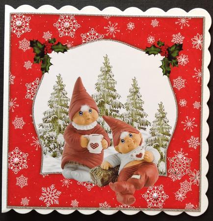 Holly, Merry Christmas & Happy New Year 8x8 Topper by Gitte Jensen