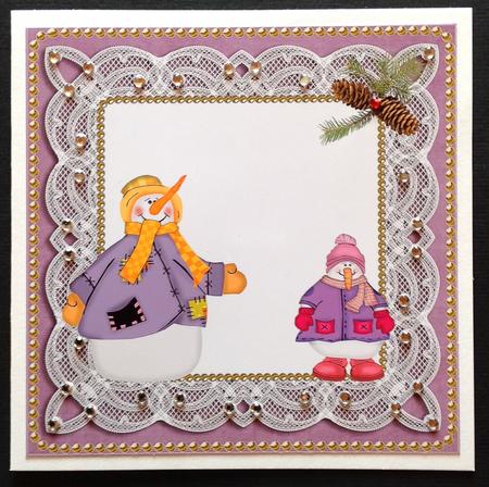 Purple Plain Lace 8in Square Insert Panel Sheet by Gitte Jensen