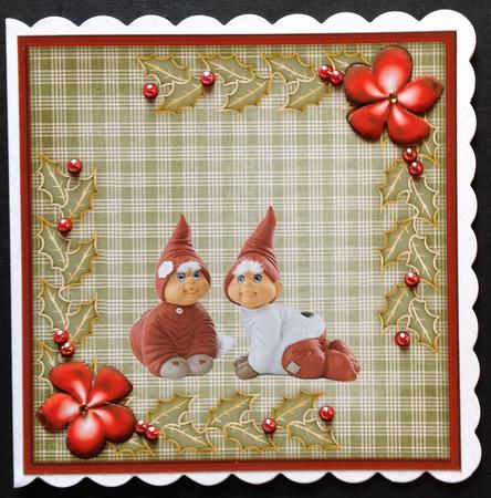 Holiday Cheer 8" Square Card Front with Step by Step by Gitte Jensen