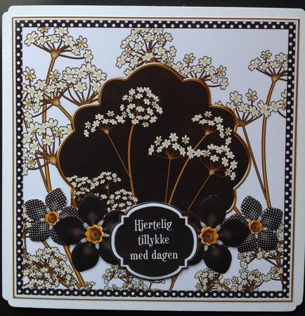 Black Forget Me Knot Special Couple 7in Time Topper by Gitte Jensen