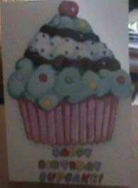 Happy Birthday Cupcake Cut Out & Fold Quick Card by Glennis Mitchell