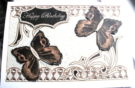 One for Love & One for Happiness Topper with Butterflies 3 by Glennis Mitchell