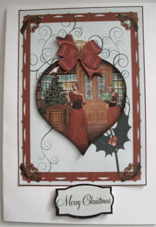 Christmas Scene Bauble 4 by Glennis Mitchell