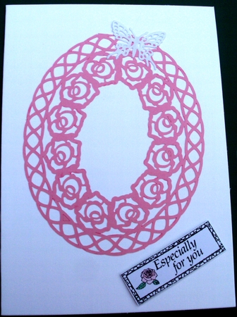 Rose Lattice Oval Frames by Glennis Mitchell
