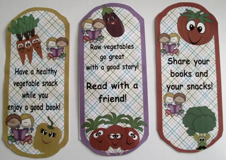 Vegetable Bookmarks Book Marks Children by Glennis Mitchell