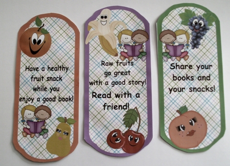 Fruit Bookmarks Book Marks Children by Glennis Mitchell