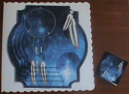 Traditional Native American Dreamcatcher 2 - Pyrimage/Pyramid + Matching Insert & Tag by Glennis Mitchell