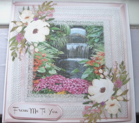 Beautiful Waterfall and Anemonies  by Glennis Mitchell