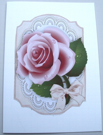 4 Lovely Roses Toppers on Lace  by Glennis Mitchell