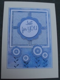 Scrapbook Look Card Topper - Denim Blue by Glennis Mitchell