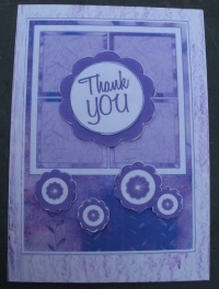 Scrapbook Look Card Topper - Purple by Glennis Mitchell