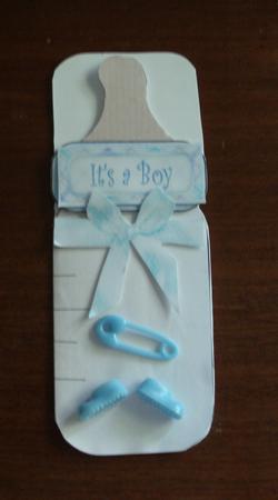 Baby Bottle Shaped Card by Glennis Mitchell